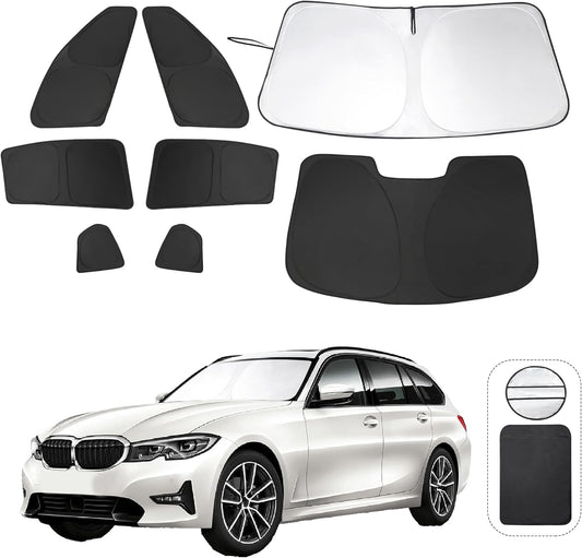 8PCS Window Shades for BMW 3 Series 2013-2018 UV Protection