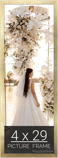 wallsthatspeak 4x29 Gold Picture Frame for Posters and Artwork