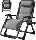 Zero Gravity Chair Heavy Duty 440 lb Capacity - Cool Gray