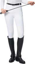 SANTINY Women's Horse Riding Pants with Zipper Pockets (Style GFRZ)