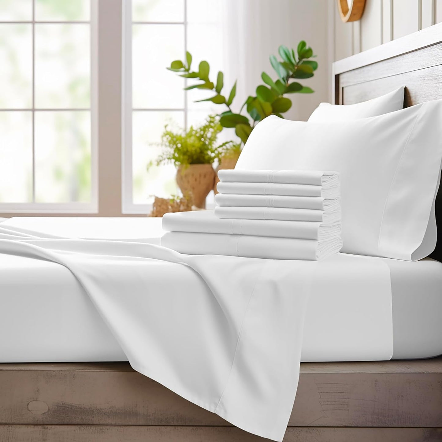 Bamboo Bay 6 Piece Queen Size Sheet Set for Hot Sleepers