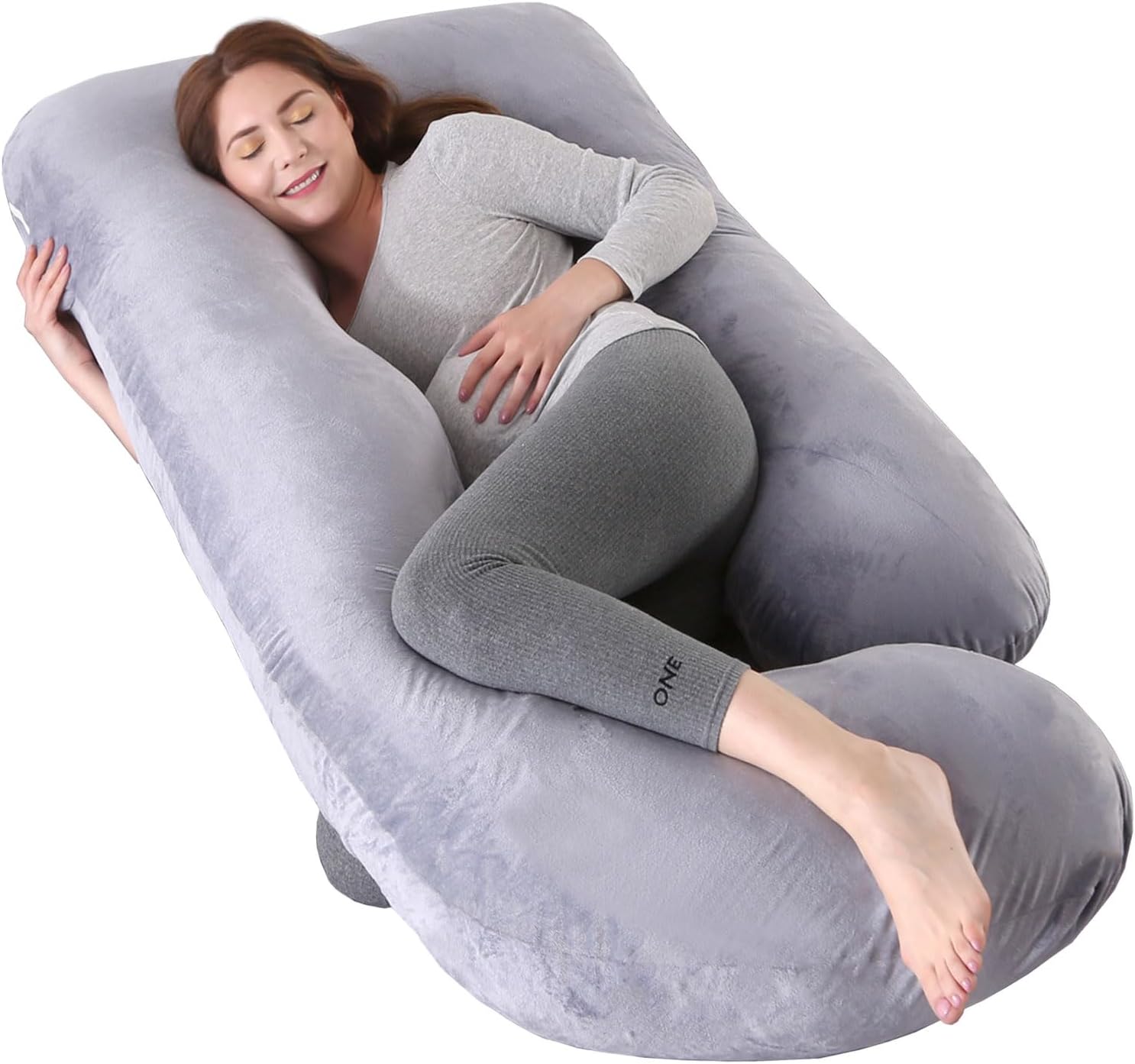 U Shaped Pregnancy Pillow for Sleeping - Full Body Support