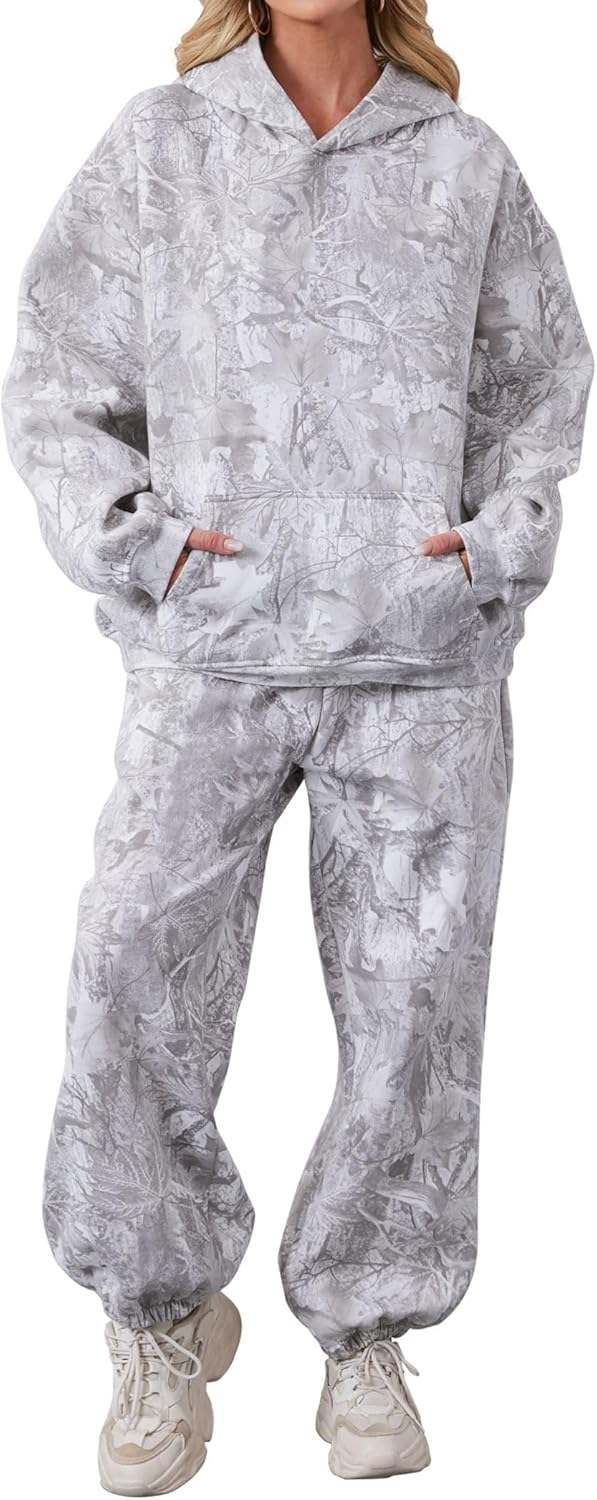 Maple Leaf Camo Lounge Set - Cozy Fall Outfits