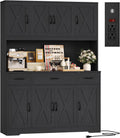 71 in Tall Kitchen Pantry Storage Cabinet with Charging Station - 55