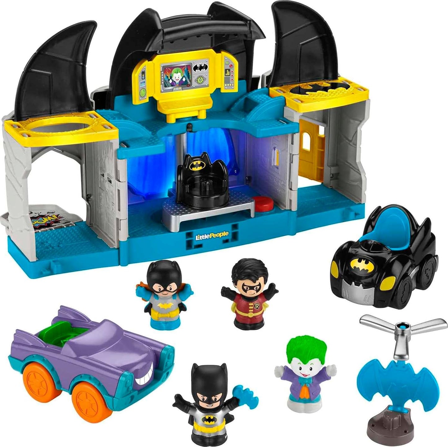 DC Super Friends Little People Batcave Playset for Toddlers