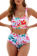 Adisputent Womens High Waisted Bikini Color Block Swimwear Review