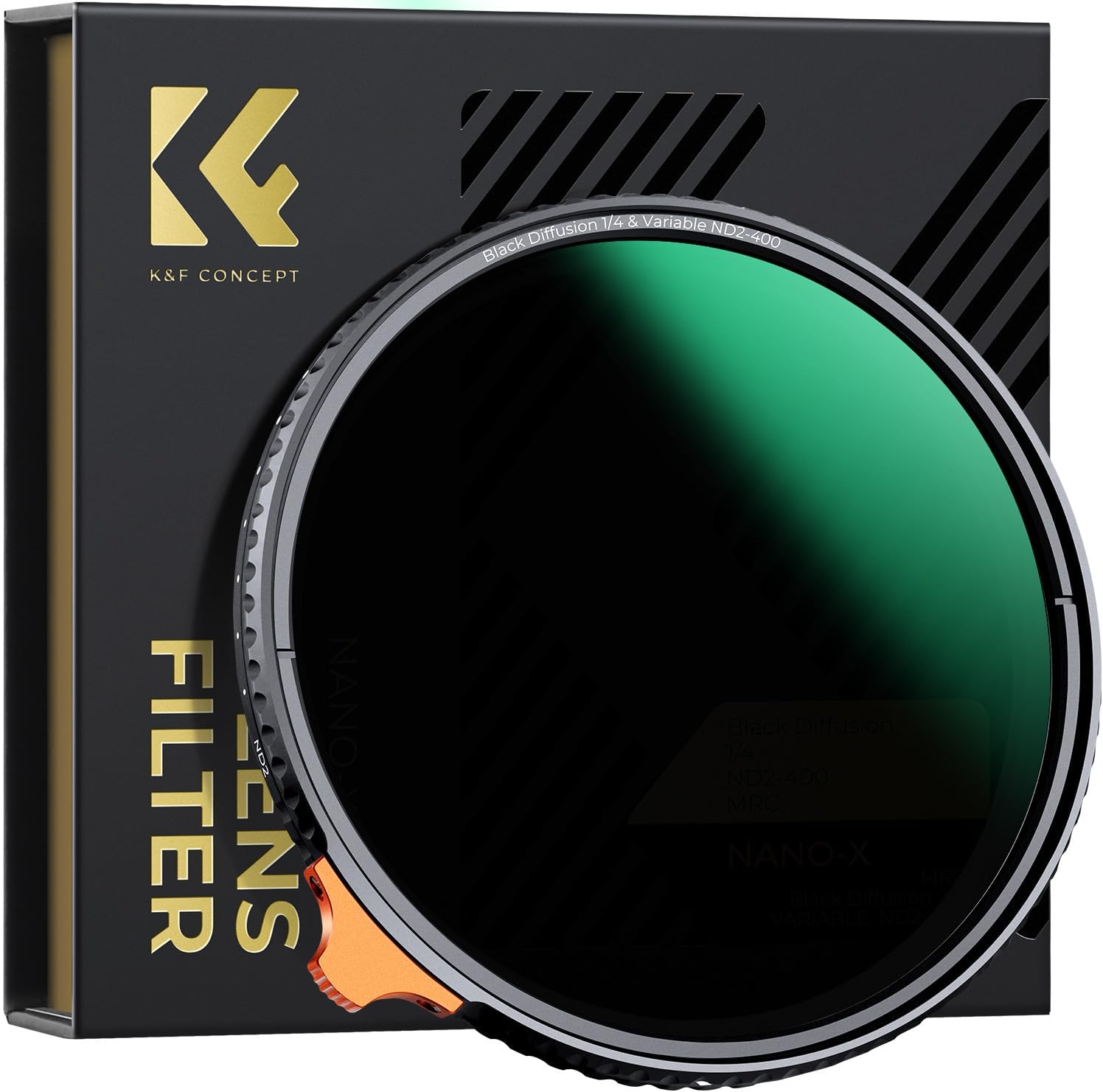 K&F CONCEPT 77mm Black Diffusion Mist & Variable ND Filter
