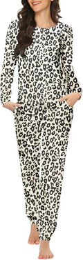 Ekouaer Womens Jogger Pajama Set - Soft Long Sleeve Nightwear