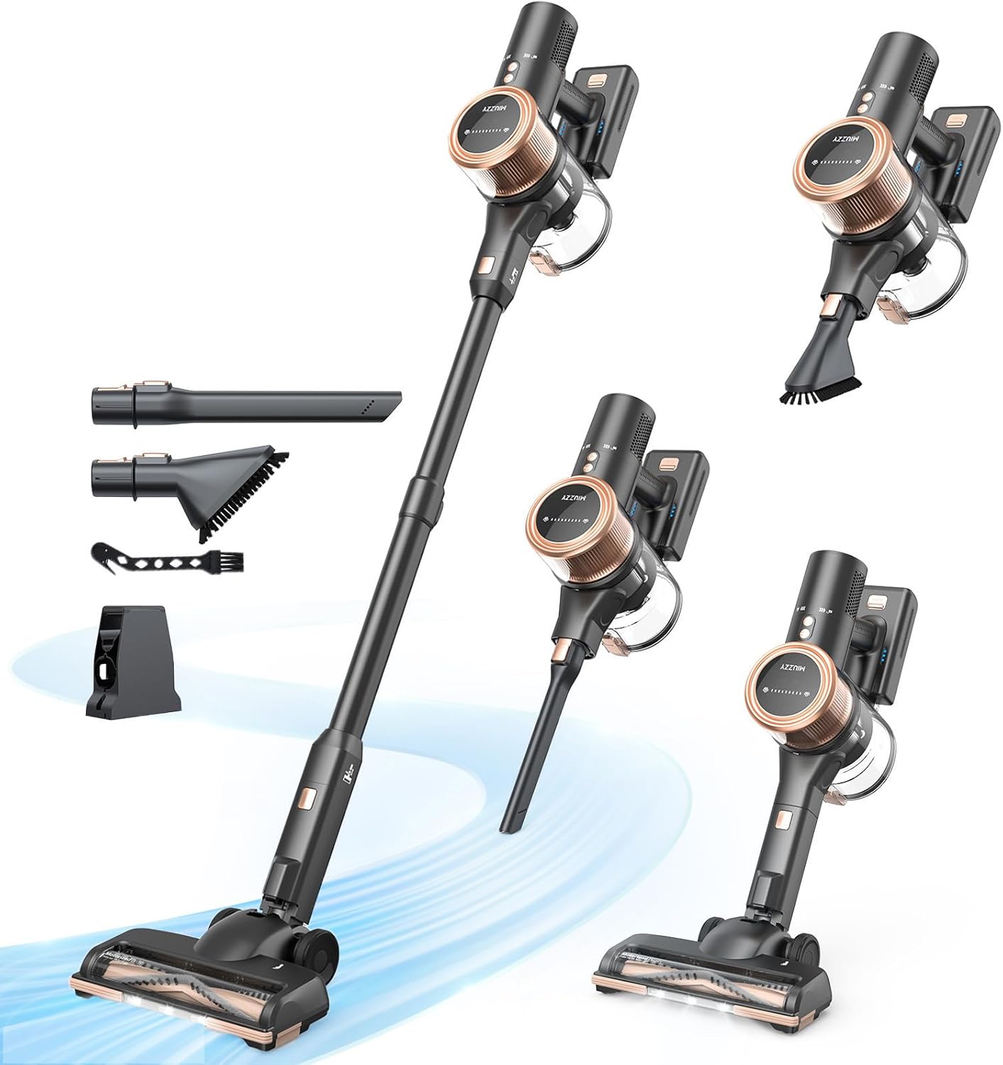 MIUZZY Cordless Vacuum: 48kPA Powerful Suction