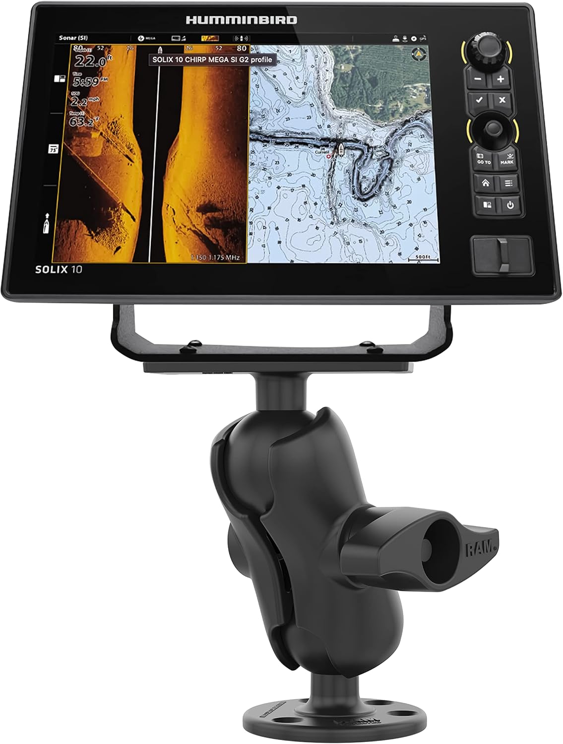 RAM MOUNTS Drill-Down Ball Mount for Humminbird Helix 8-15