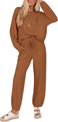 Lounge Sets for Women Ribbed Knit Two Piece - Comfortable