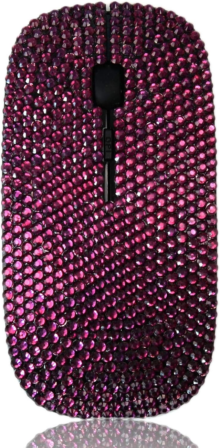 Purple Bling Diamond Wireless Mouse - Elegant Gifting!
