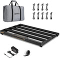 LEKATO Pedalboard with Built-In Power Supply - Compact, Durable Board