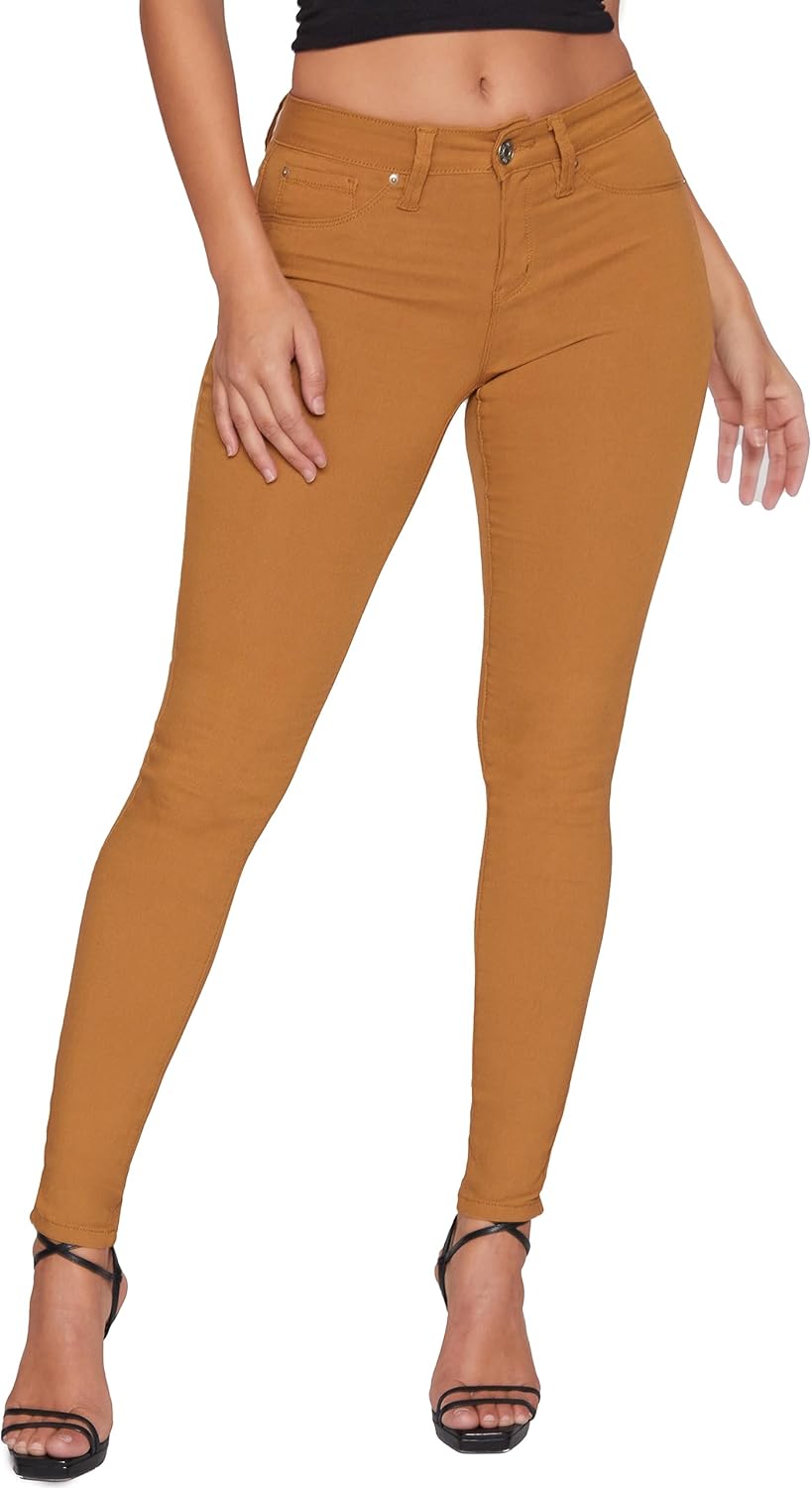 YMI Women's Hyperstretch Mid-Rise Skinny Work Casual Pants