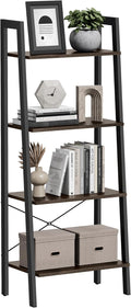 VASAGLE Ladder Shelf 4-Tier Bookshelf - Space-Saving Storage