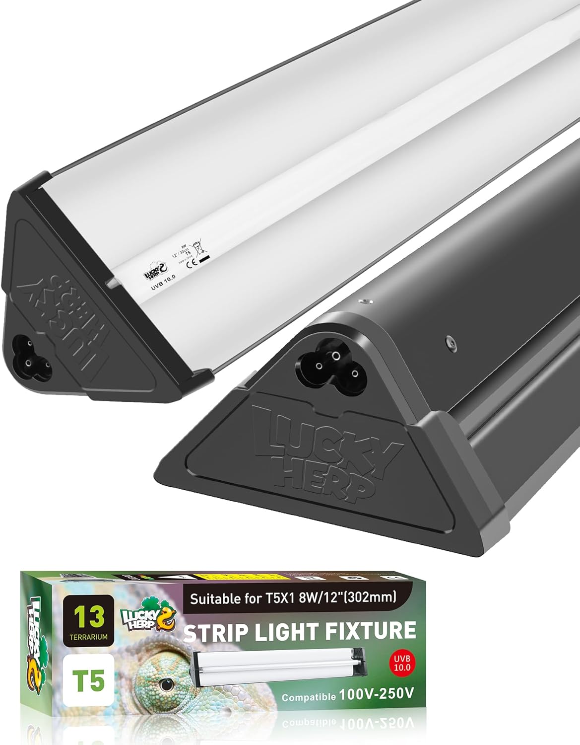 LUCKY HERP T5 Reptile Light Fixture Combo Kit for Reptiles