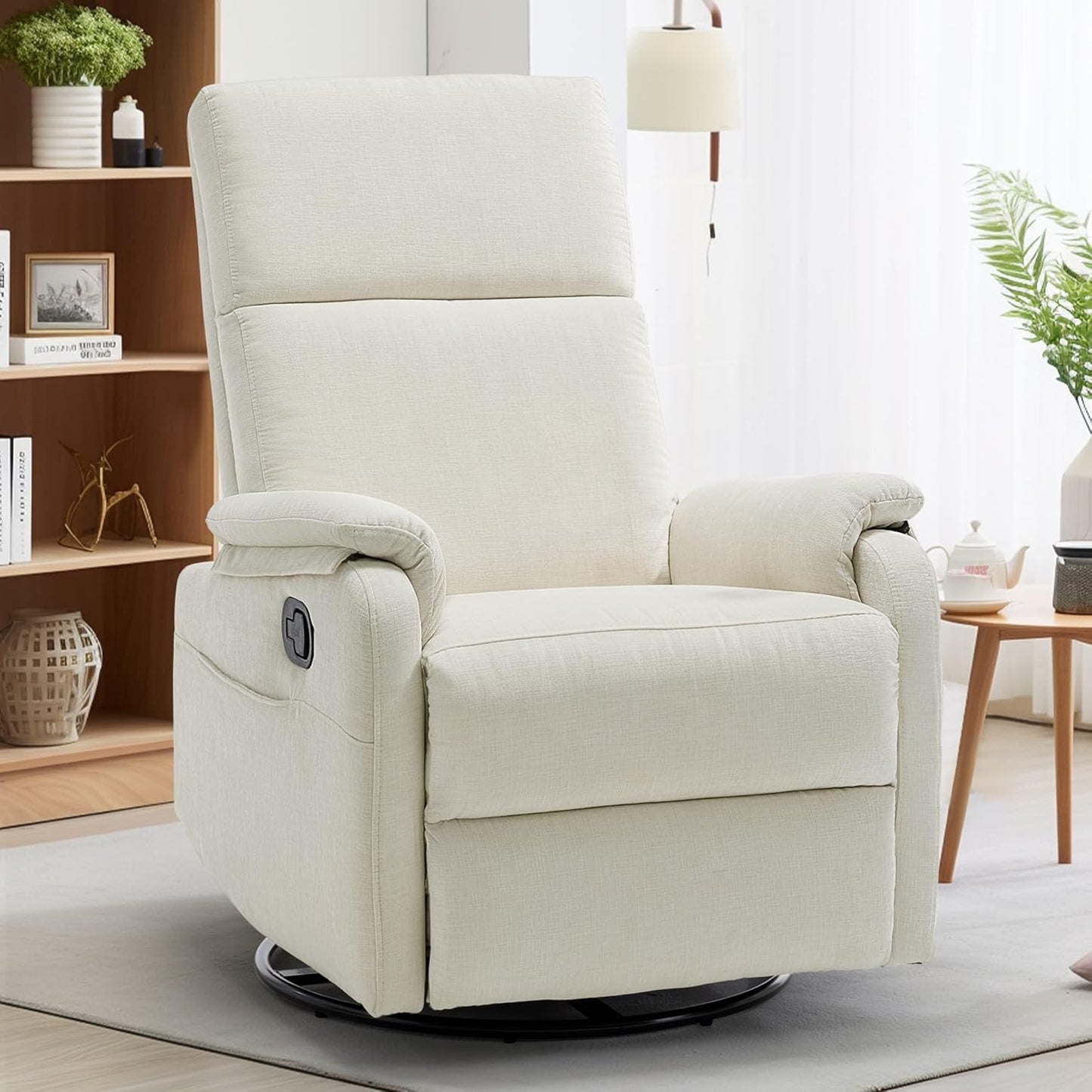 Modern Chenille Swivel Recliner for Relaxation