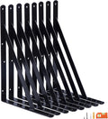 8-Pack 18 in Heavy Duty Shelf Brackets - Thick Steel Support