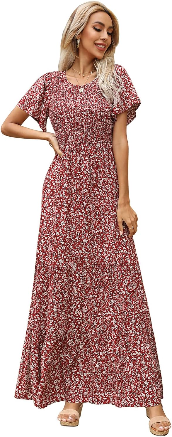 Kranda Women Floral Maxi Dress for Summer and Fall Events