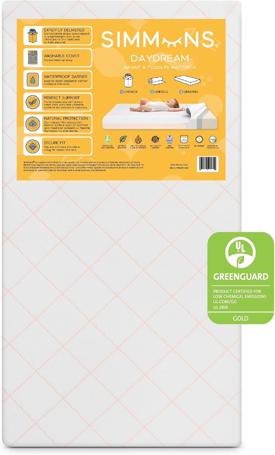 Simmons Kids Daydream 2-Sided Crib and Toddler Mattress Review