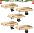 Christmas Stocking Holders for Mantle - Weighted Bronze Set (5PCS)