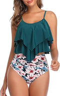 Tankini Swimsuit Two Piece High Waisted Bathing Suit - Tummy Control