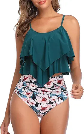 American Trends Tankini Swimsuit for Women with Tummy Control