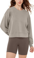 Soft Cropped Long Sleeve Sweatshirt for Women by ODODOS