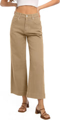Womens High Waisted Stretchy Jeans - Trendy Wide Leg Fit