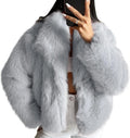 COZYPOIN Womens Faux Fur Jacket for Stylish Winter Wear