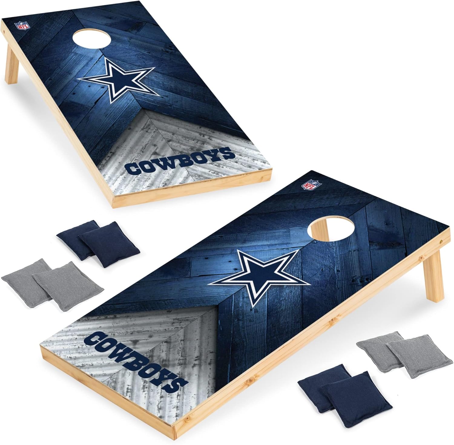 NFL Football 2ft x 4ft Cornhole Set with Team Graphics for Fans