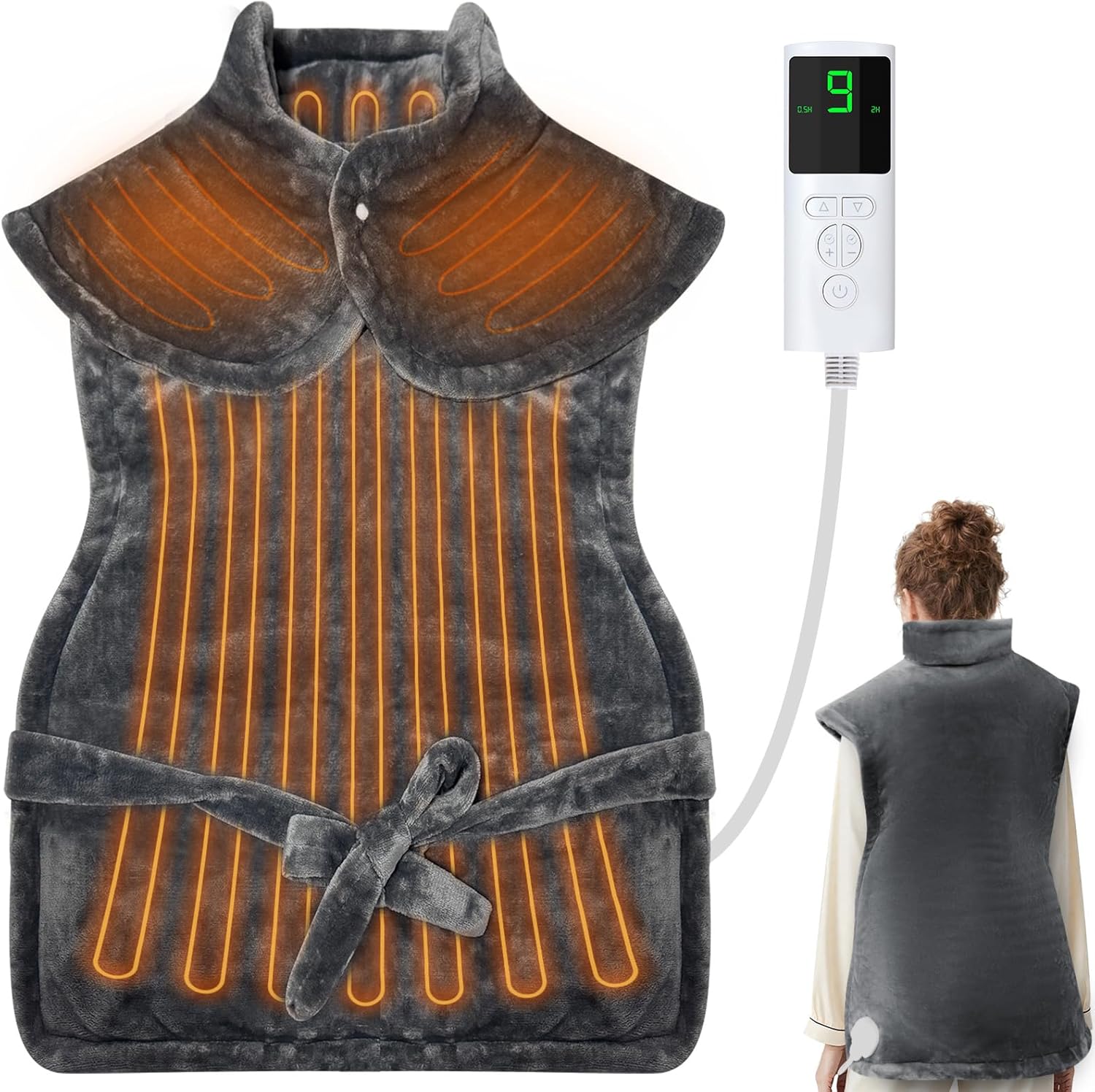 Large 24x35 Heating Pad for Neck and Shoulders Pain Relief