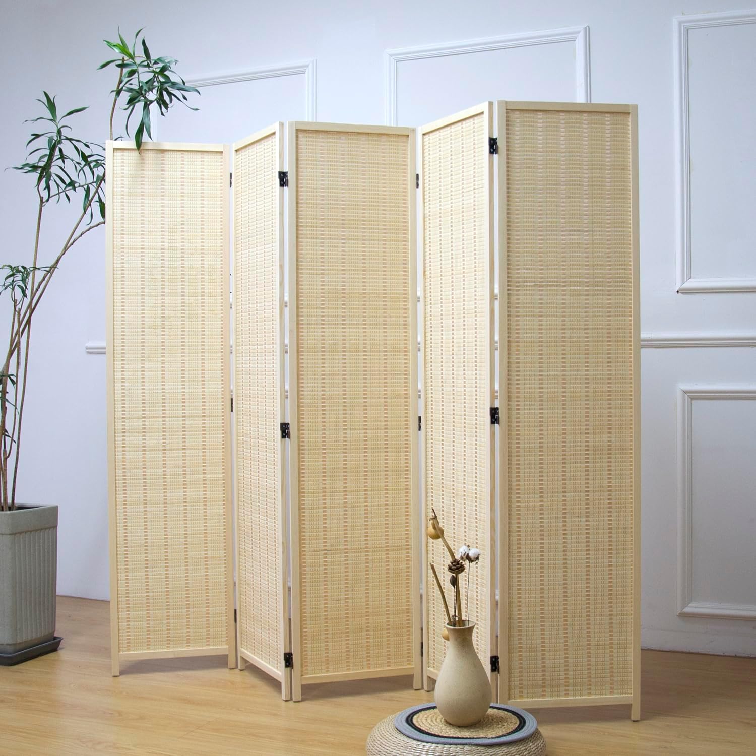 5 Panel Room Divider for Stylish Space Separation and Decor