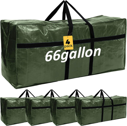 4 Pcs 66 Gallon Large Moving Bags for College Dorm Travel