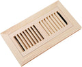 Homewell Hickory Wood Floor Register 4x10 in - Flush Mount, Unfinished