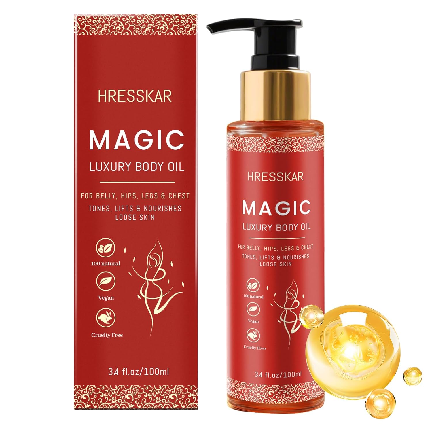 Magic Body Firming Oil for Skin Tightening and Hydration