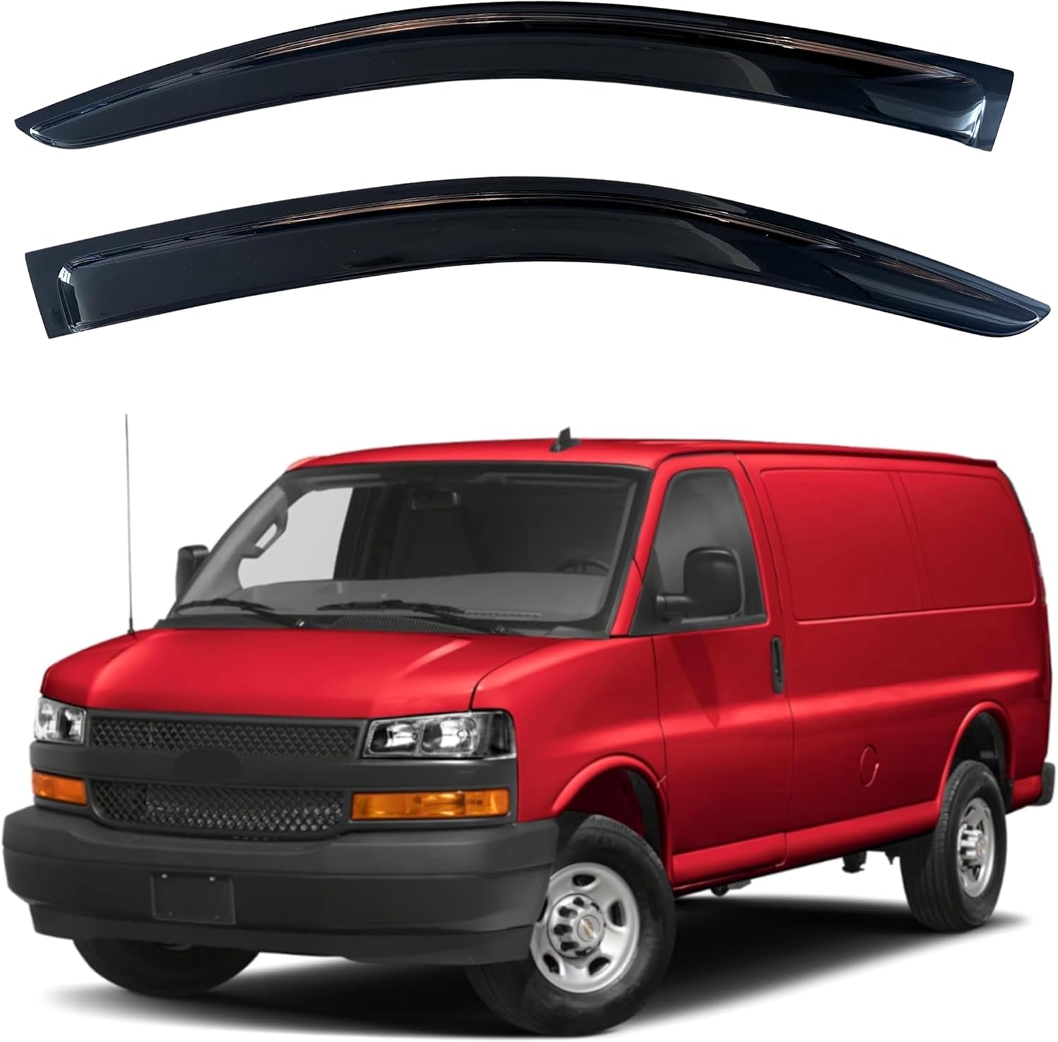KPY Window Visor for Chevrolet Express Van & GMC Savana 1996-2024