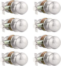 Probrico Passage Keyless Door Knobs Satin Nickel - Durable Hall/Closet