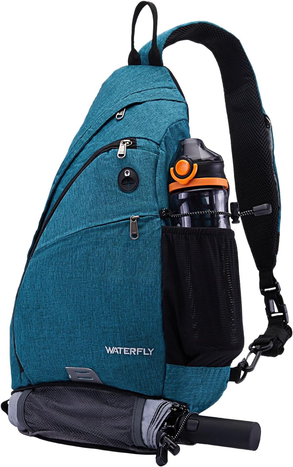 WATERFLY Sling Bag Small Crossbody Shoulder Bag for Travel