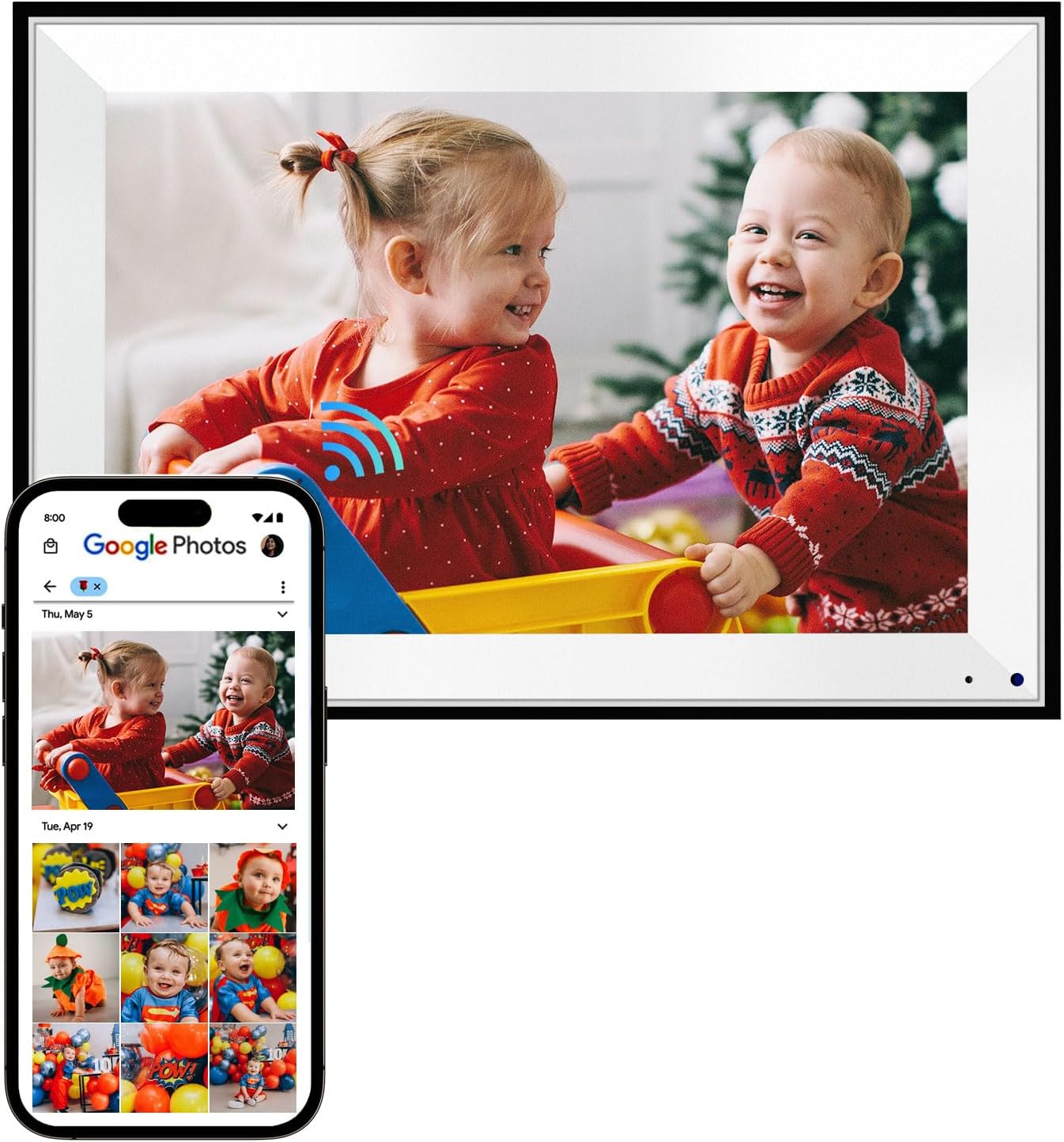 Cozyla Digital Photo Frame 10.1 Inch with Unlimited Storage