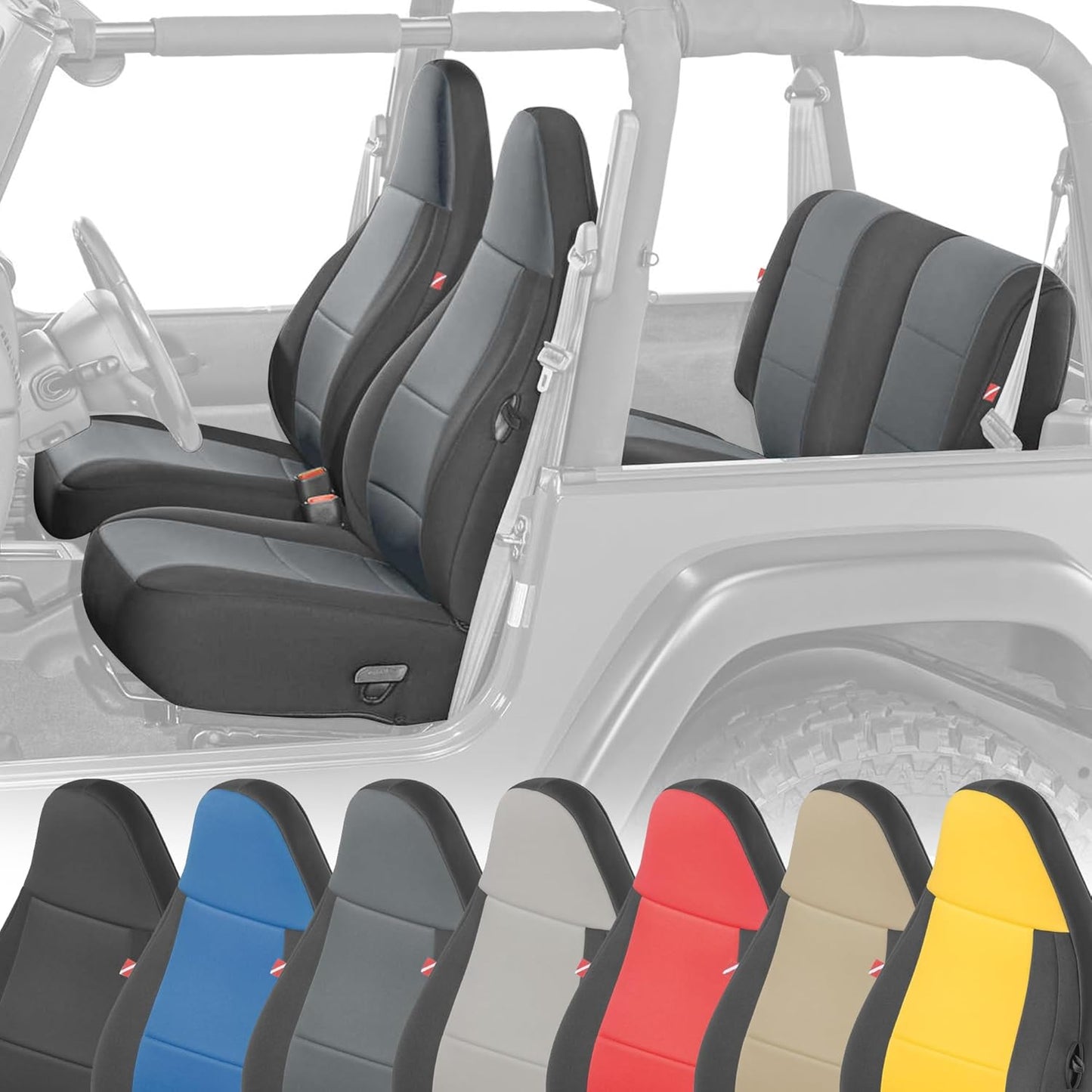 Diver Down Neoprene Seat Cover Set for Jeep TJ 1997-2006