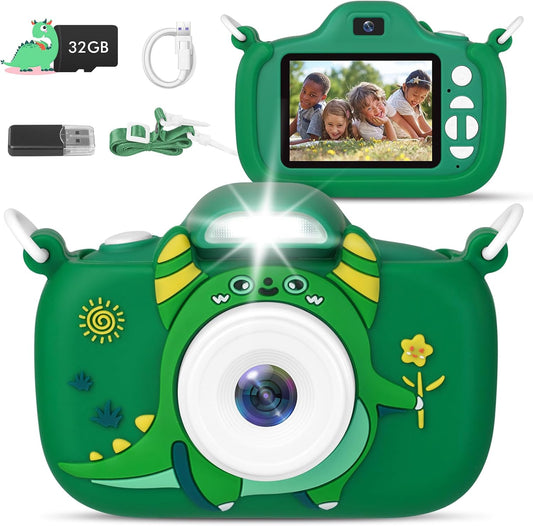 1080P Dual Lens Kids Camera: Perfect Gift Set!