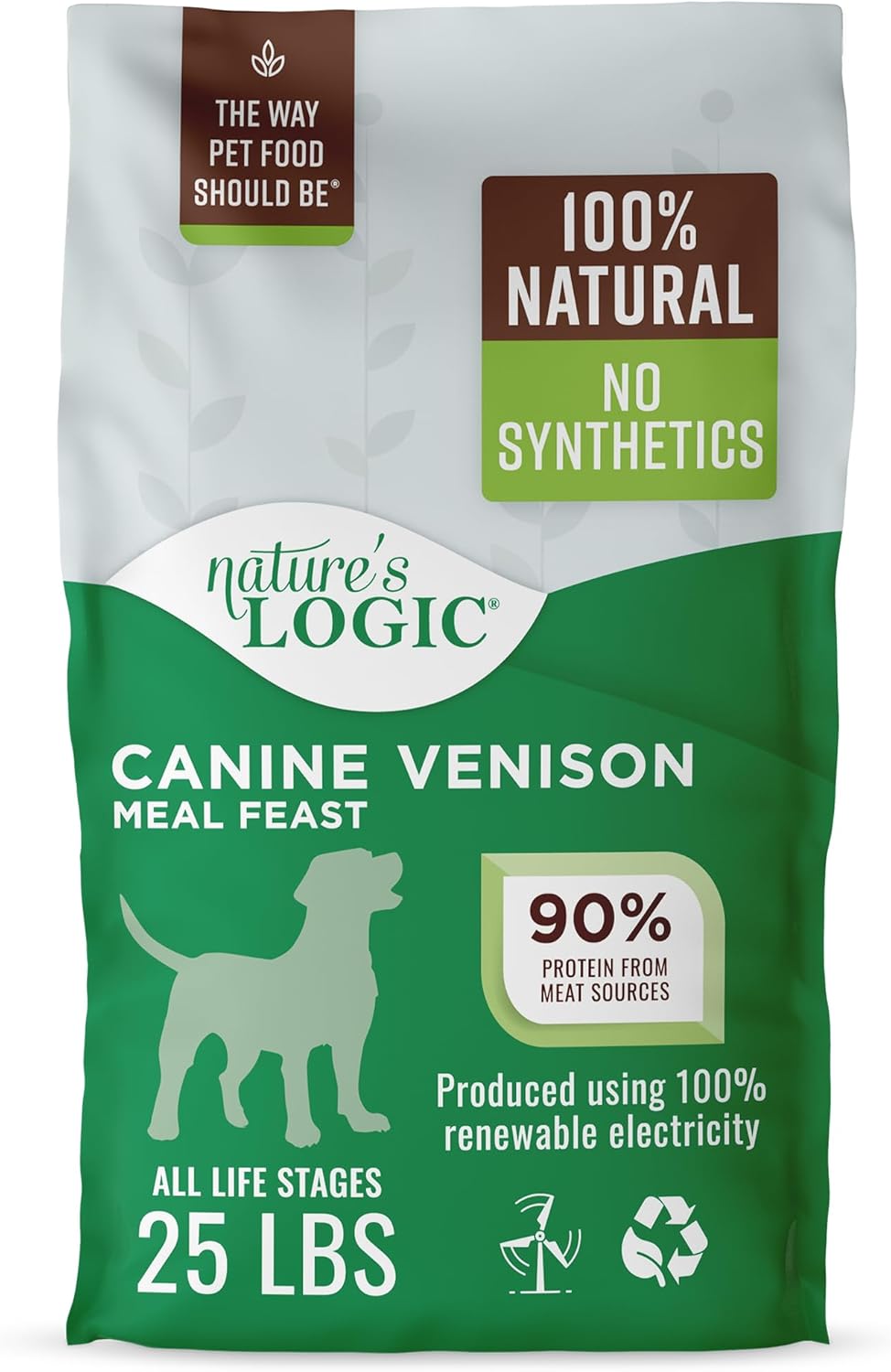 NATURE'S LOGIC Dry Dog Food - High Protein Venison Meal Feast