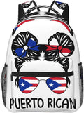 Puerto Rican Woman Messy Hair Laptop Backpack for Daily Use