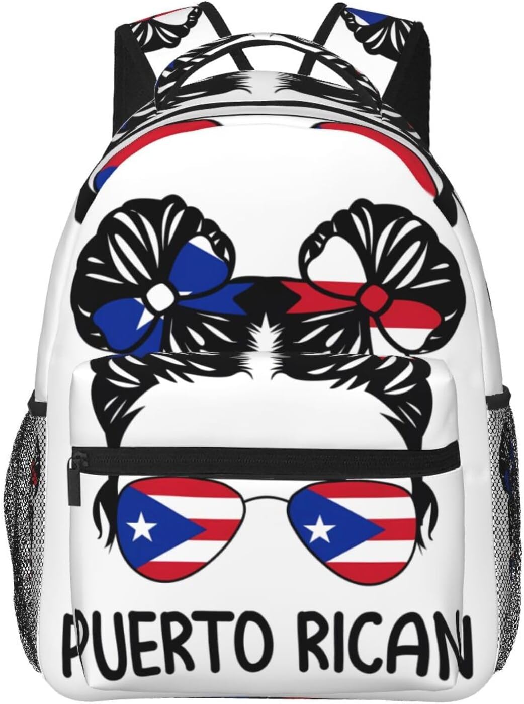 Puerto Rican Woman Messy Hair Laptop Backpack for Daily Use