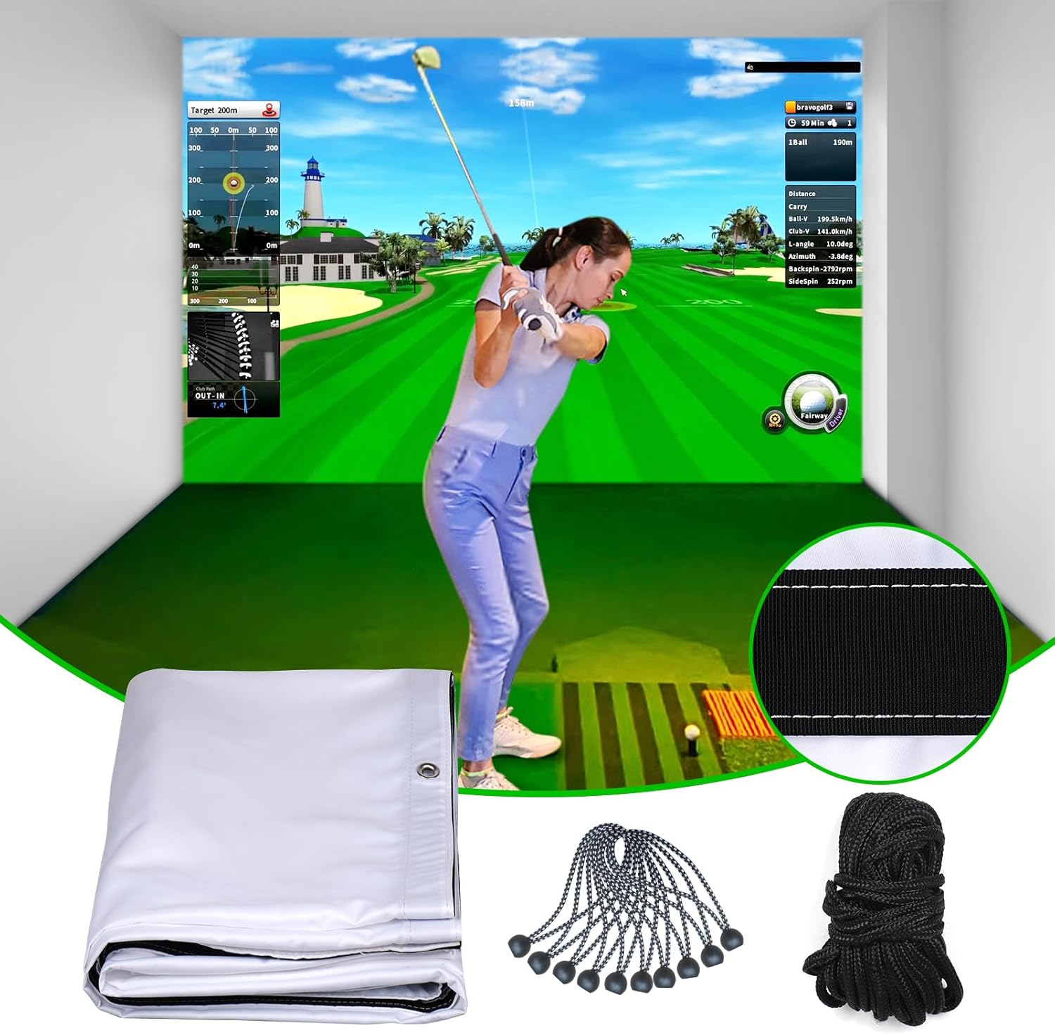 Enhanced Golf Simulator Screen by Wiseek