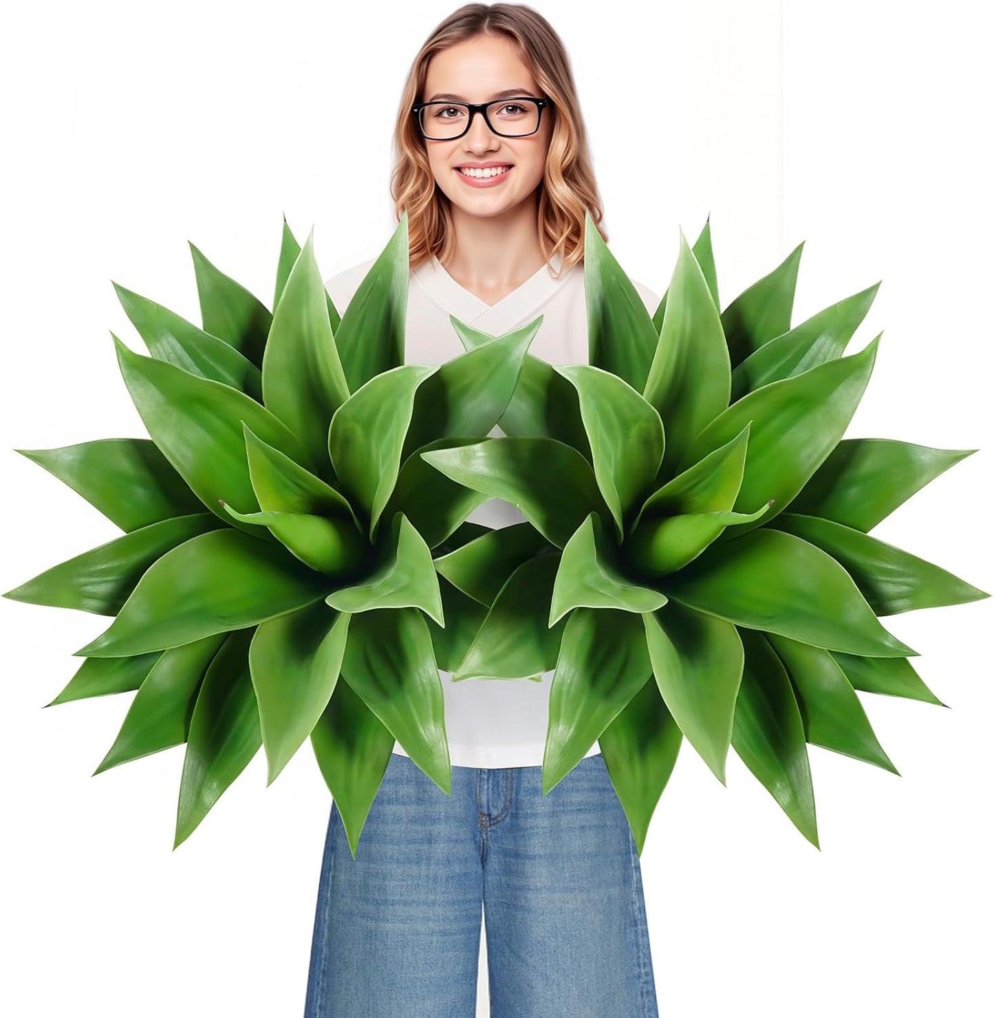 Artificial Agave Plant Set - Stylish Faux Greenery for Decor