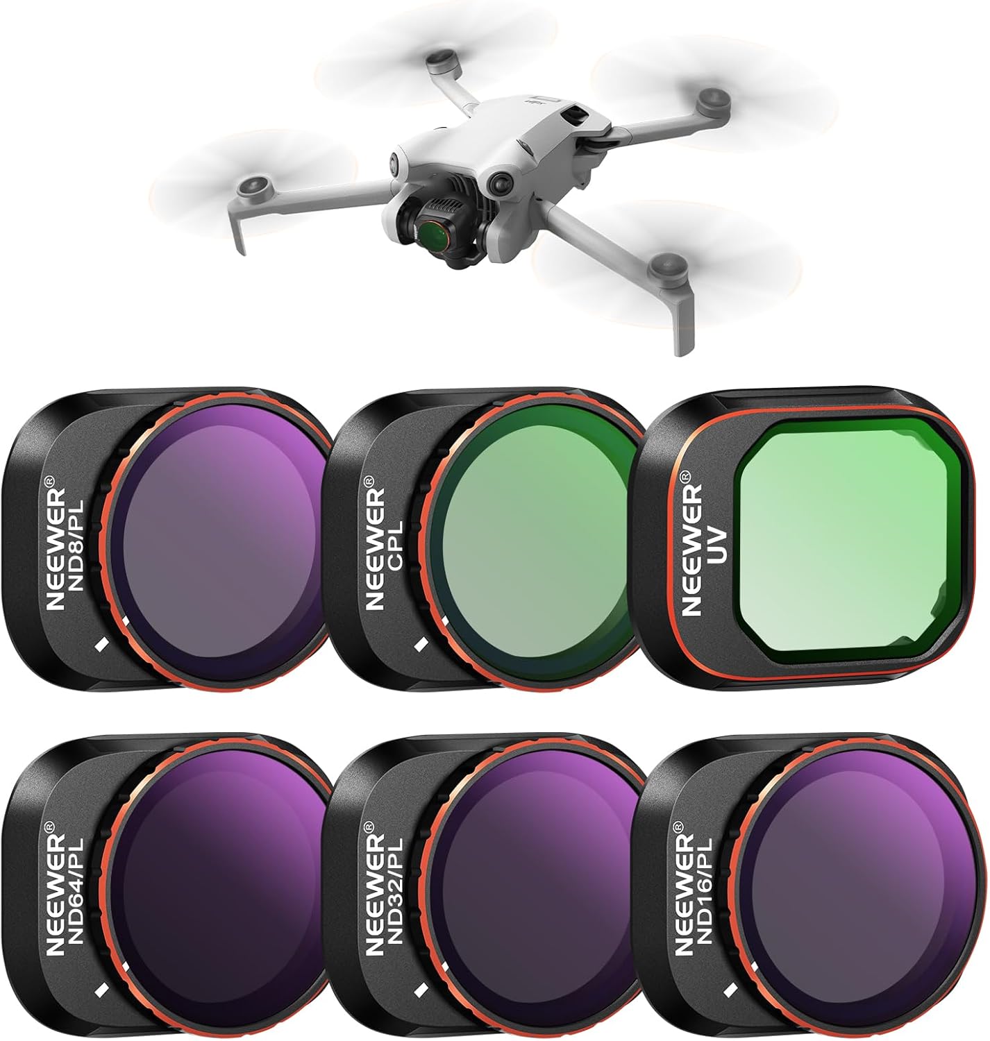 NEEWER ND/PL Filter Set for DJI Mini 4 Pro - 6 Pack