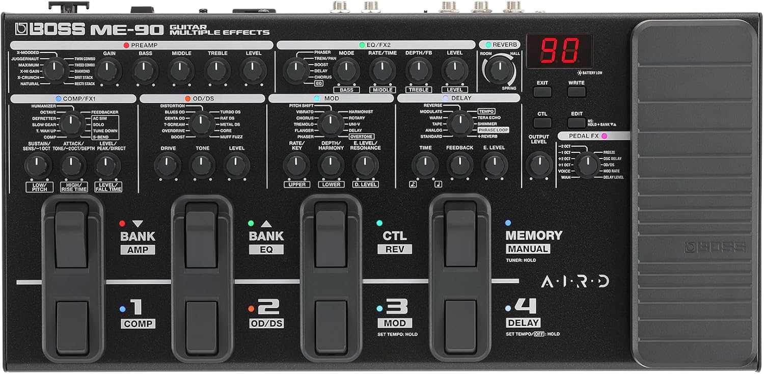 Boss ME-90 Guitar Multi-effects Pedal with USB-C Connectivity