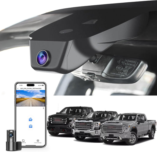 Mangoal Front 4K & Rear 1080P Dash Cam for GMC Sierra